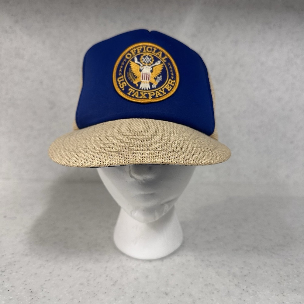 Vintage Official‎ US Taxpayer Patch Hat Wicker Embroidery Classic Seal Patch